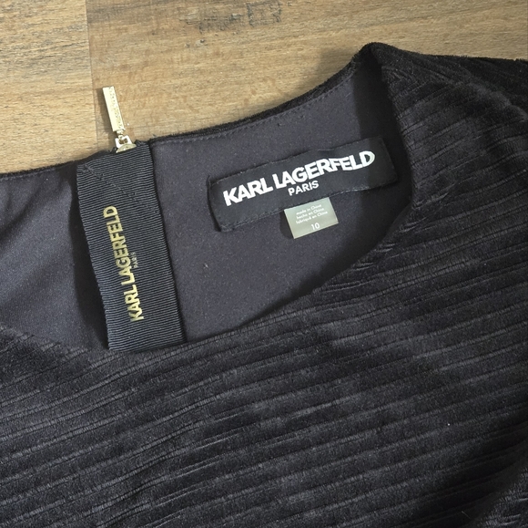 Karl Lagerfeld Velour Dress - Picture 3 of 8